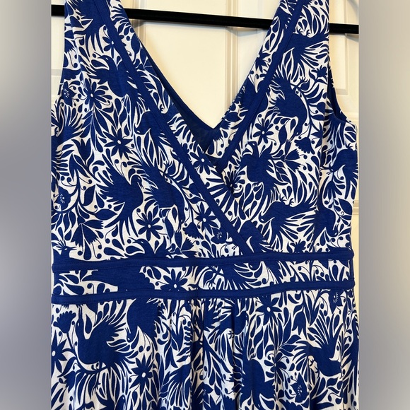 BODEN Lorna Jersey Dress Blue and White Pattern Size 6R - Picture 5 of 13